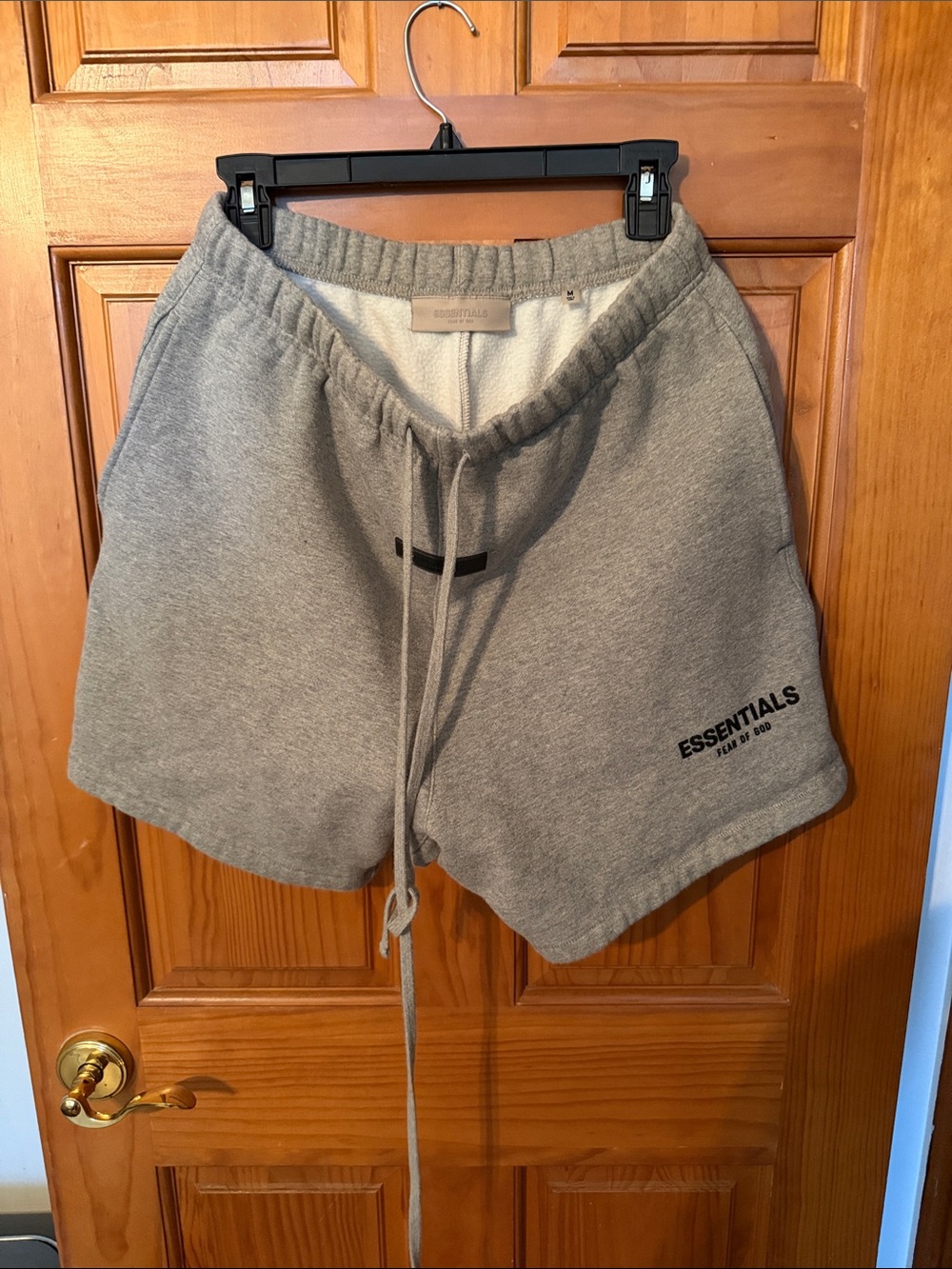 FOG Essentials Heather Grey Fleece Drawstring Shorts